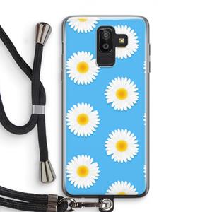 CaseCompany Margrietjes: Samsung Galaxy J8 (2018) Transparant Hoesje met koord