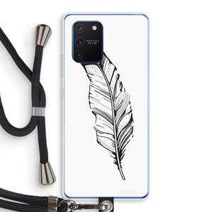 CaseCompany Pluim: Samsung Galaxy Note 10 Lite Transparant Hoesje met koord
