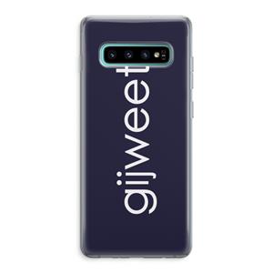CaseCompany Gijweet: Samsung Galaxy S10 Plus Transparant Hoesje