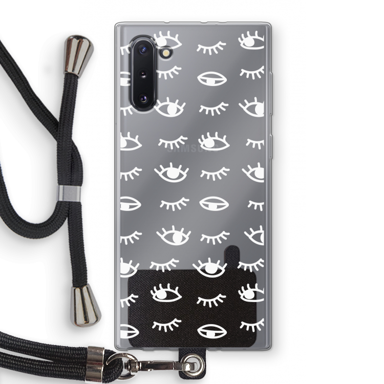 CaseCompany Eye pattern #3: Samsung Galaxy Note 10 Transparant Hoesje met koord