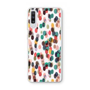 CaseCompany Tropical Dots: Samsung Galaxy A70 Transparant Hoesje