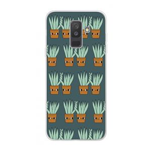 CaseCompany Sansevieria: Samsung Galaxy A6 Plus (2018) Transparant Hoesje