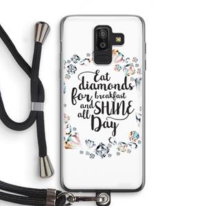 CaseCompany Diamonds: Samsung Galaxy J8 (2018) Transparant Hoesje met koord