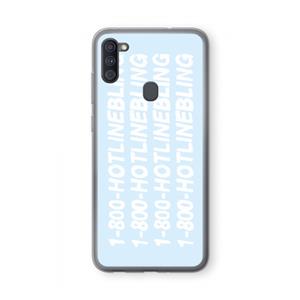 CaseCompany Hotline bling blue: Samsung Galaxy A11 Transparant Hoesje