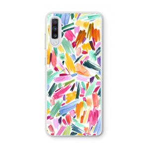 CaseCompany Watercolor Brushstrokes: Samsung Galaxy A70 Transparant Hoesje