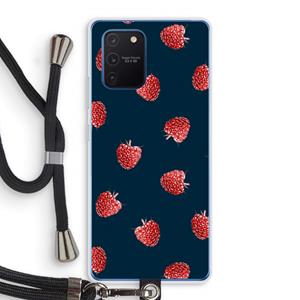 CaseCompany Framboosjes: Samsung Galaxy Note 10 Lite Transparant Hoesje met koord