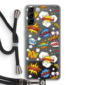 CaseCompany Pow Smack: Samsung Galaxy S21 Plus Transparant Hoesje met koord