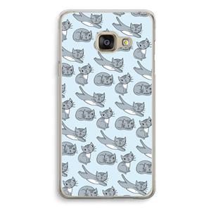 CaseCompany Poezen: Samsung A3 (2017) Transparant Hoesje