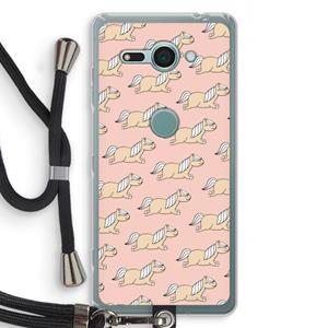 CaseCompany Ponys: Sony Xperia XZ2 Compact Transparant Hoesje met koord