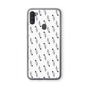 CaseCompany Pluimen: Samsung Galaxy A11 Transparant Hoesje