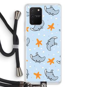 CaseCompany Manta: Samsung Galaxy S10 Lite Transparant Hoesje met koord