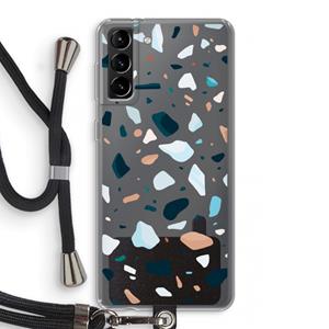 CaseCompany Terrazzo N°13: Samsung Galaxy S21 Plus Transparant Hoesje met koord