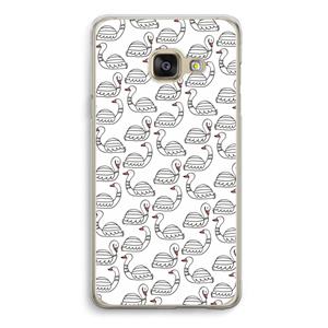 CaseCompany Zwanen: Samsung A3 (2017) Transparant Hoesje