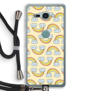 CaseCompany Regenboog: Sony Xperia XZ2 Compact Transparant Hoesje met koord