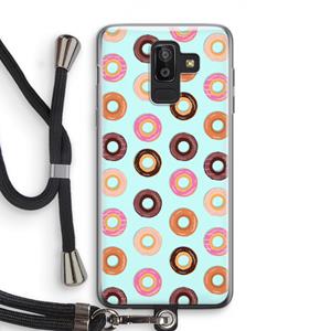 CaseCompany Donuts: Samsung Galaxy J8 (2018) Transparant Hoesje met koord