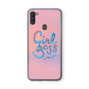 CaseCompany Girl boss: Samsung Galaxy A11 Transparant Hoesje
