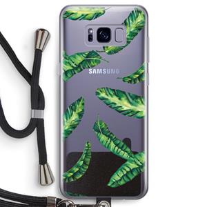CaseCompany Lange bladeren: Samsung Galaxy S8 Transparant Hoesje met koord