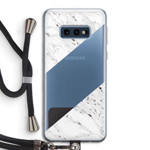 CaseCompany Biggest stripe: Samsung Galaxy S10e Transparant Hoesje met koord