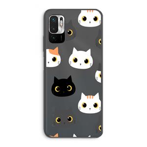 CaseCompany Katten: Xiaomi Redmi Note 10 5G Transparant Hoesje