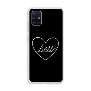 CaseCompany Best heart black: Galaxy A51 4G Transparant Hoesje