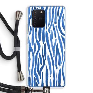 CaseCompany Blauwe nerven: Samsung Galaxy Note 10 Lite Transparant Hoesje met koord