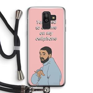 CaseCompany Hotline bling: Samsung Galaxy J8 (2018) Transparant Hoesje met koord