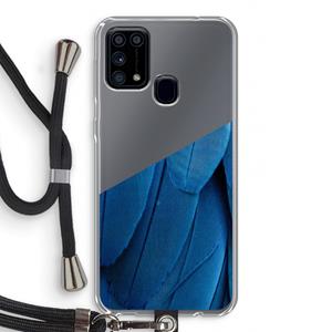 CaseCompany Pauw: Samsung Galaxy M31 Transparant Hoesje met koord