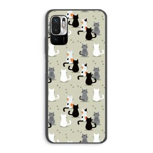 CaseCompany Katten: Xiaomi Redmi Note 10 5G Transparant Hoesje