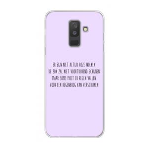 CaseCompany Regenboog: Samsung Galaxy A6 Plus (2018) Transparant Hoesje