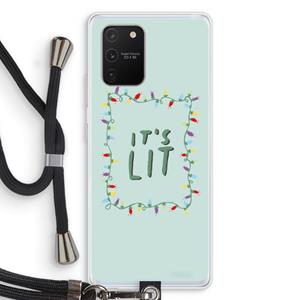 CaseCompany It's Lit: Samsung Galaxy S10 Lite Transparant Hoesje met koord