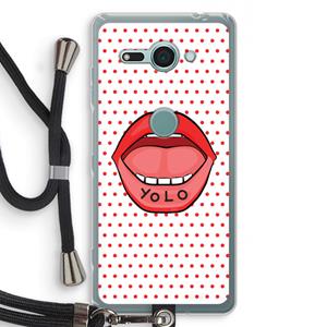 CaseCompany Yolo Denise: Sony Xperia XZ2 Compact Transparant Hoesje met koord