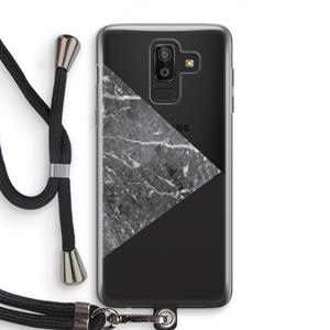 CaseCompany Combinatie marmer: Samsung Galaxy J8 (2018) Transparant Hoesje met koord
