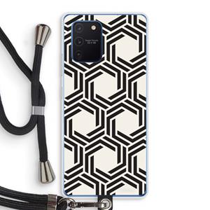 CaseCompany Geometrisch patroon: Samsung Galaxy Note 10 Lite Transparant Hoesje met koord