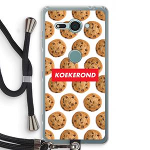 CaseCompany Koekerond: Sony Xperia XZ2 Compact Transparant Hoesje met koord