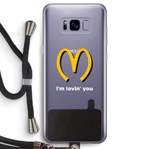 CaseCompany I'm lovin' you: Samsung Galaxy S8 Transparant Hoesje met koord