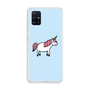 CaseCompany Eenhoorn: Galaxy A51 4G Transparant Hoesje