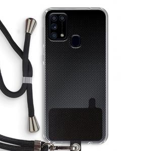 CaseCompany Musketon Halftone: Samsung Galaxy M31 Transparant Hoesje met koord
