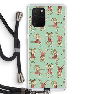 CaseCompany Gymboys: Samsung Galaxy S10 Lite Transparant Hoesje met koord