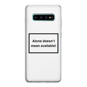 CaseCompany Alone: Samsung Galaxy S10 Plus Transparant Hoesje