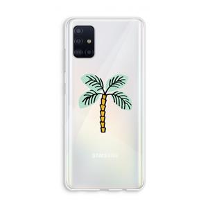 CaseCompany Palmboom: Galaxy A51 4G Transparant Hoesje