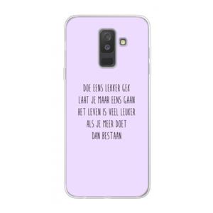 CaseCompany Gek: Samsung Galaxy A6 Plus (2018) Transparant Hoesje
