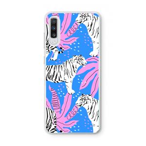 CaseCompany Tijger: Samsung Galaxy A70 Transparant Hoesje