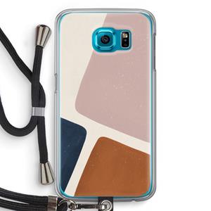 CaseCompany Geo #2: Samsung Galaxy S6 Transparant Hoesje met koord