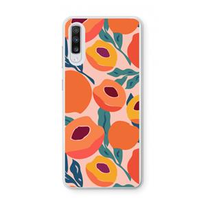 CaseCompany Perzik: Samsung Galaxy A70 Transparant Hoesje