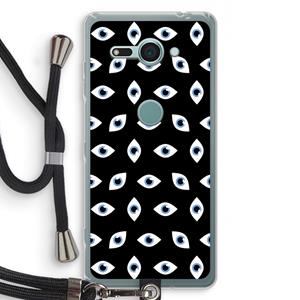 CaseCompany Eyes pattern: Sony Xperia XZ2 Compact Transparant Hoesje met koord