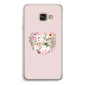 CaseCompany GRL PWR Flower: Samsung A3 (2017) Transparant Hoesje