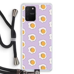 CaseCompany Bacon to my eggs #1: Samsung Galaxy S10 Lite Transparant Hoesje met koord