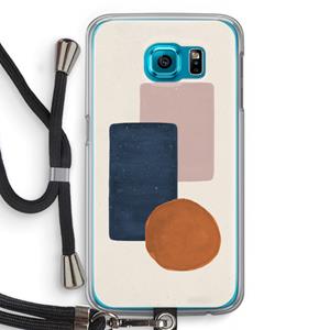 CaseCompany Geo #3: Samsung Galaxy S6 Transparant Hoesje met koord