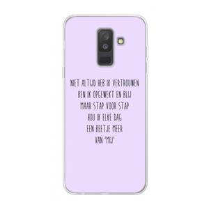 CaseCompany Zelfvertrouwen: Samsung Galaxy A6 Plus (2018) Transparant Hoesje