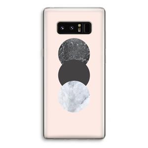 CaseCompany Marmeren cirkels: Samsung Galaxy Note 8 Transparant Hoesje